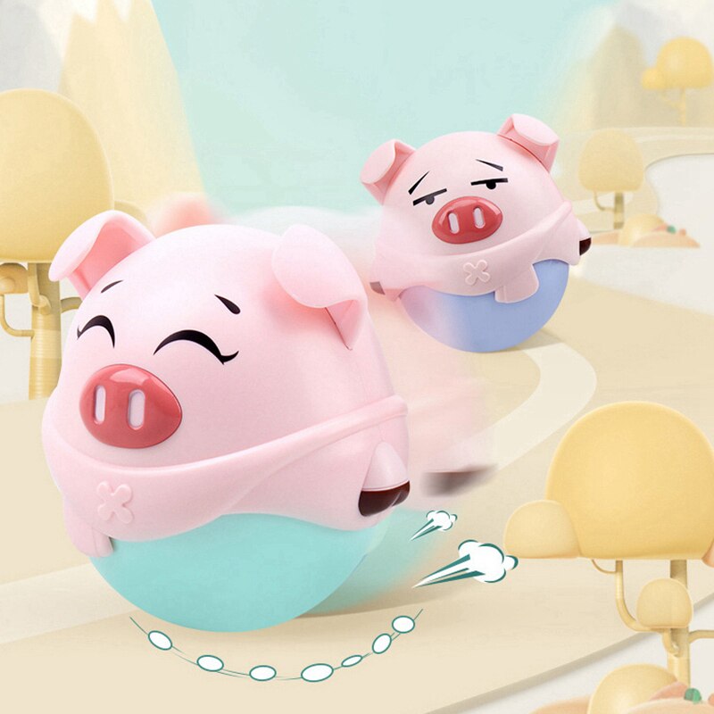 Educazione della Prima Infanzia Del Maiale Del Fumetto bicchiere Sonaglio Interattivo Scorrevole Giocattolo