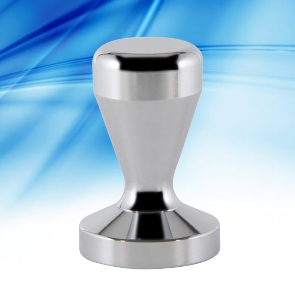 Stainless Steel Coffee Tamper Modern Barista Espresso Coffee Tamper Machine Coffee Bean Press Flat Base (Silver)
