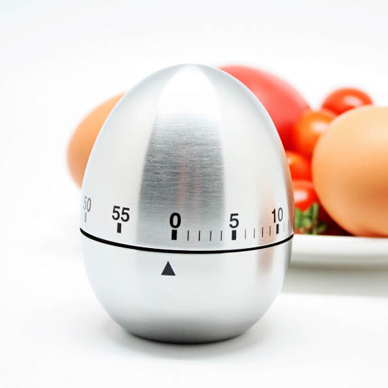 Egg Timer 1-60 Minutes 360 Degree Multifunction Mechanical Countdown Cooking Tools Stainless Steel 1Pcs Kitchen Gadgets