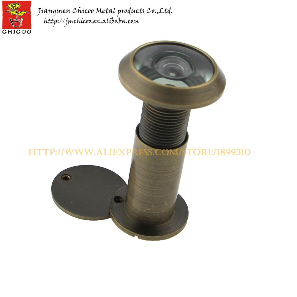 Antique Brass Door Knocker With 160-Degree Viewer – HD Supply 874155, Fits 2.5-Inch Hole