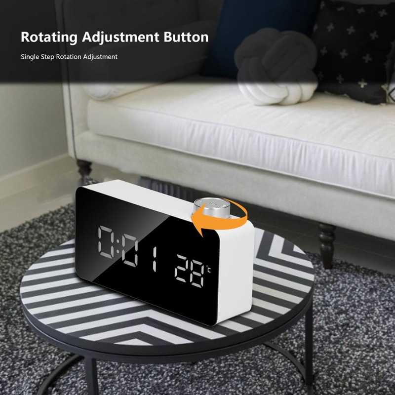 Mirror Clocks Digital Alarm Clock Time Memory for Kids