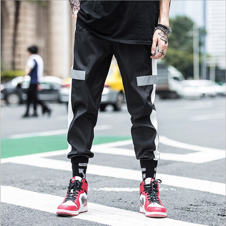 Men Running Pants Soft Sport Pants Jogging Pants Gym Trousers Training Sweat Loose Straight Sportswear: Black / XL