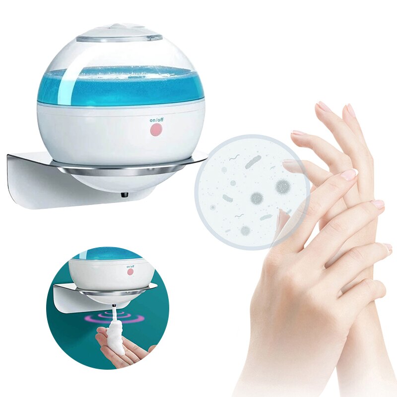 Automatic Soap Dispenser 500ML Machine Automatic Sanitizer Machine Spherical Pump Wall-mounted Touchless Handsfree Liquid