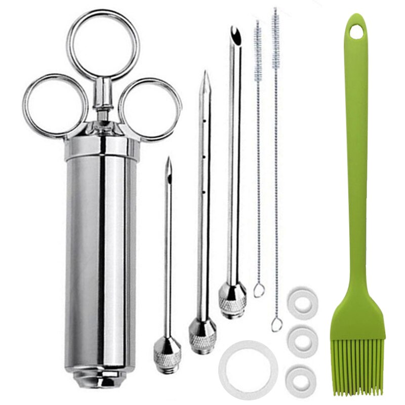 Vlees Injector Rvs Marinade Flavour Voedsel Barbecue Kits Duurzaam Beste Prijs: green