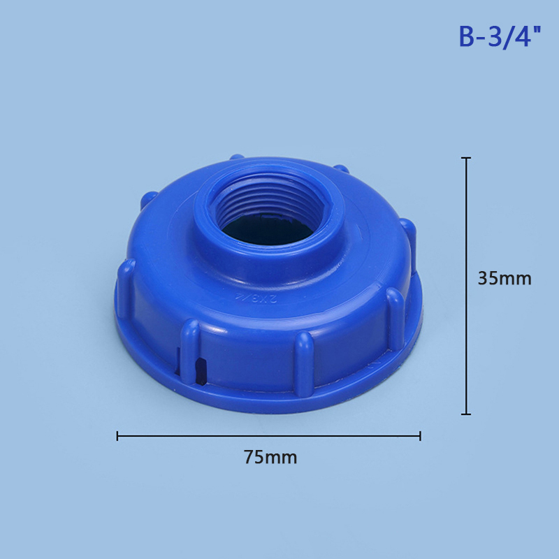 1PC Durable IBC Tank Fittings S60X6 Coarse Threaded Cap 60mm Female Thread To 1/2 ", 3/4", 1 " Water Tap Adapter Connector: Yellow