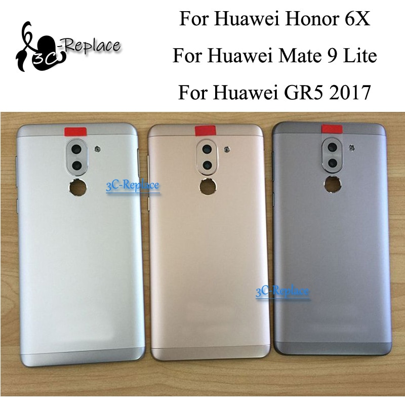 For Huawei Honor 6X / Mate 9 Lite / GR5 BLL-L21 BLL-L22 Back Battery Cover Door Housing case Rear Glass parts