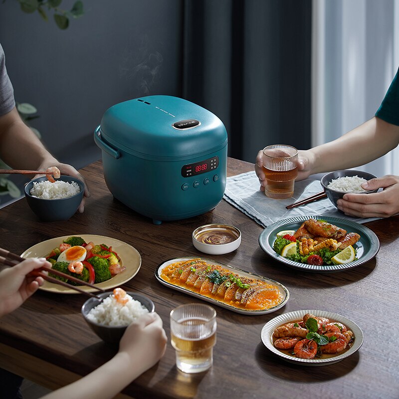 220V 2L Household Electric Rice Cooker Non-Stick Intelligent Multi Food Cooker Automatic Soup Porridge Cooking Pot