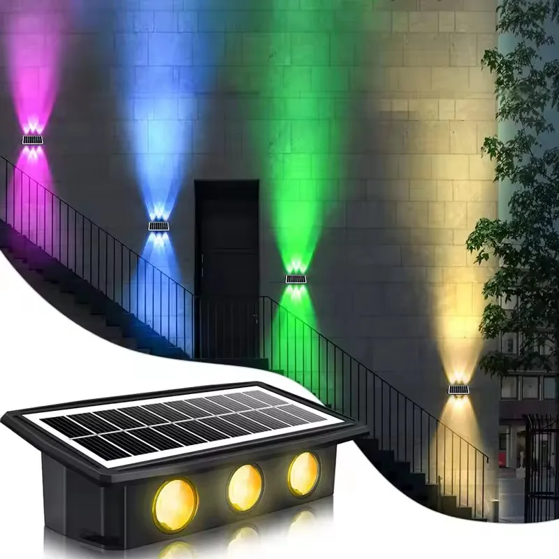 Zonne-wandlamp buiten zonne-LED-licht waterdicht op en neer lichtgevende verlichting balkon tuin tuindecoratie zonne-verlichting