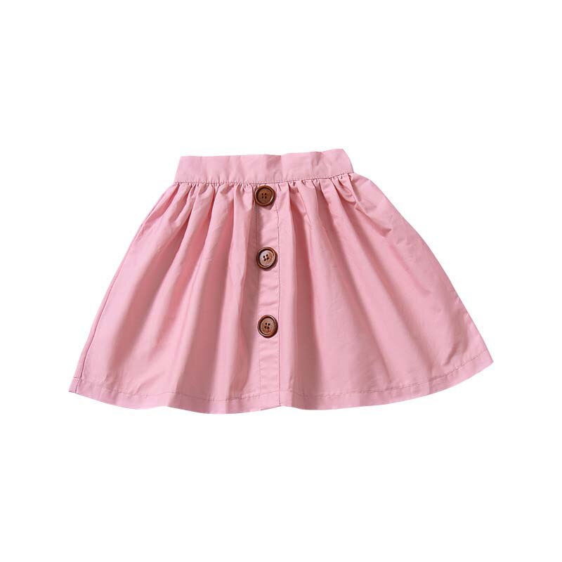 Mini jupes d'été couleur bonbon pour filles | Jupes Mini à boutons, printemps pour bébés filles, mignons et solides