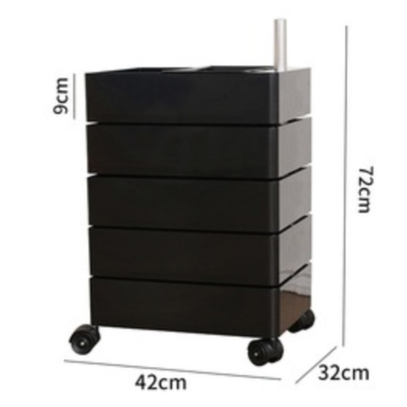 Rotating Storage Cabinet Movable Bedside Table Ins Side Cabinet Minimalist Nordic Storage Cabinet Cosmetic Storage Cabinet: Clear