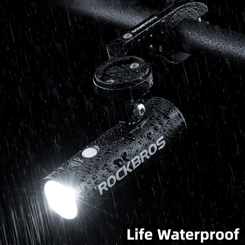 ROCKBROS 400/800 Lumen Bike Front Light Rainproof Bicycle LED Light Flashlight USB Charging MTB Road bike HeadLight Floodlight
