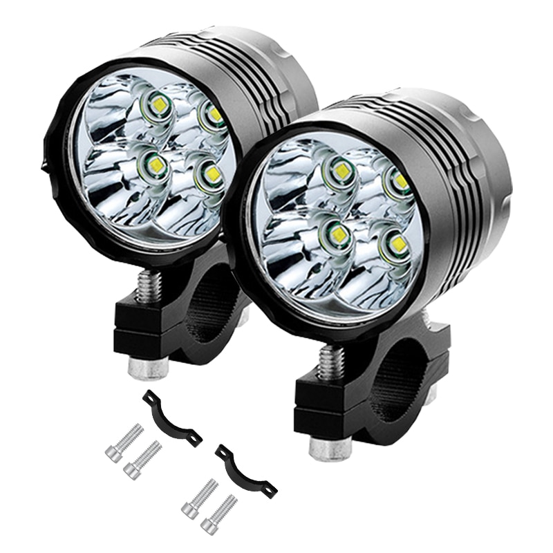 40W hoch Energie LED Licht Motorrad Scheinwerfer Vorderseite Scheinwerfer E-Fahrrad 4-Leds Stelle Nebel Lichter 12v Hohe abblendlicht Strobe Wasserdicht