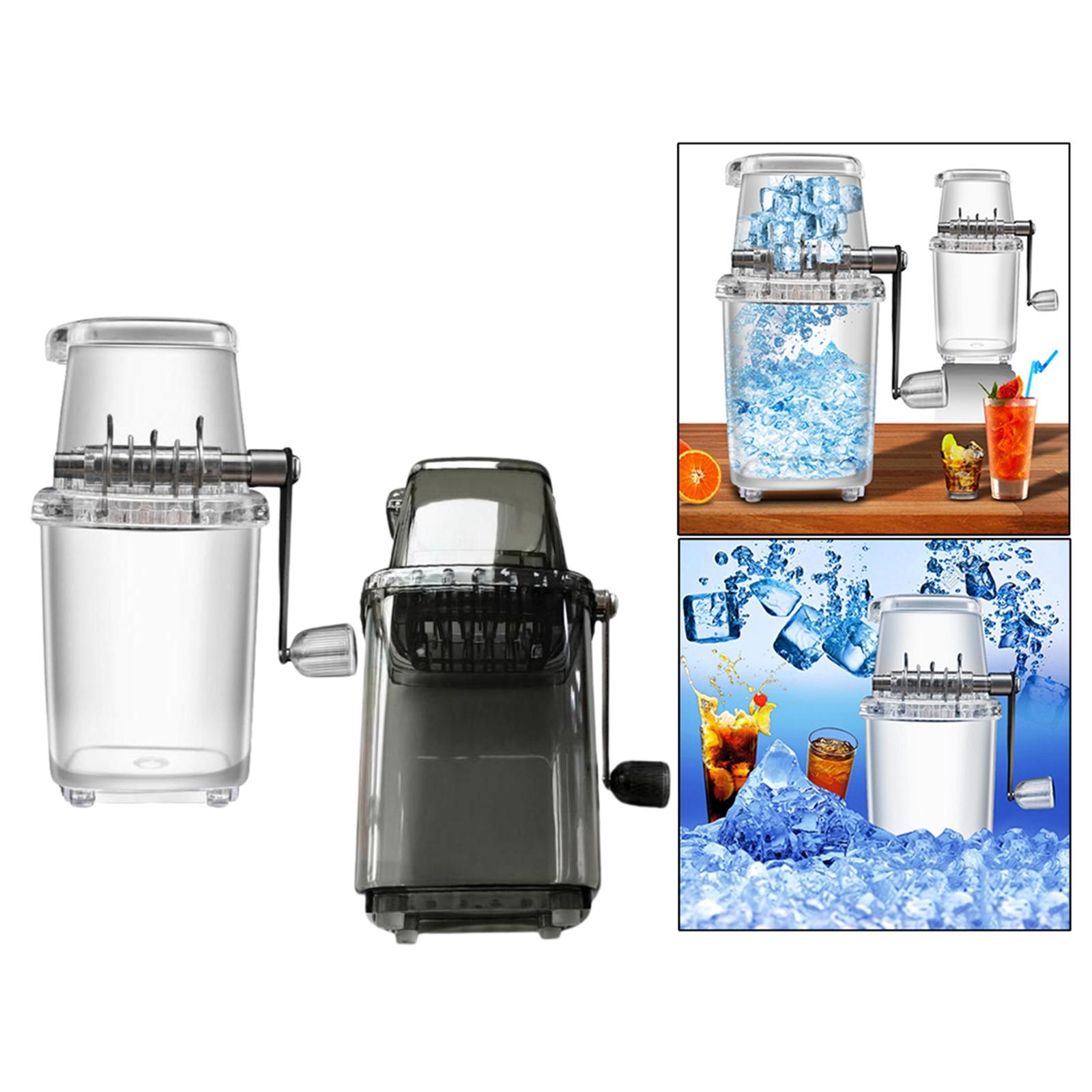 2x Handmatige Ice Crusher Scheerapparaat Machine Diy Handheld Sneeuw Cone Ice Scheerapparaat Ice Breaker Roestvrijstalen Messen