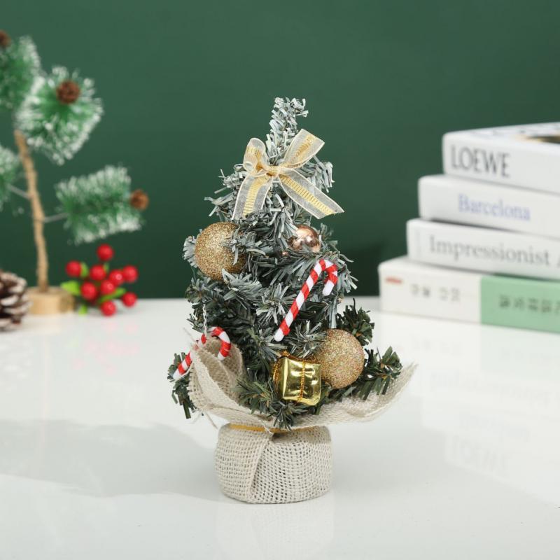 DIY Mini Christmas Trees Ornaments Pine Tree Decoration For Home Xmas Happy Year Kids Desktop Decoration Supplies: 03