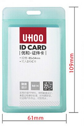 Plastic Passport Cover Company Office Supply Name Badge Card Case Business PVC Card Holder White Color 1PCS: White Vertical sect