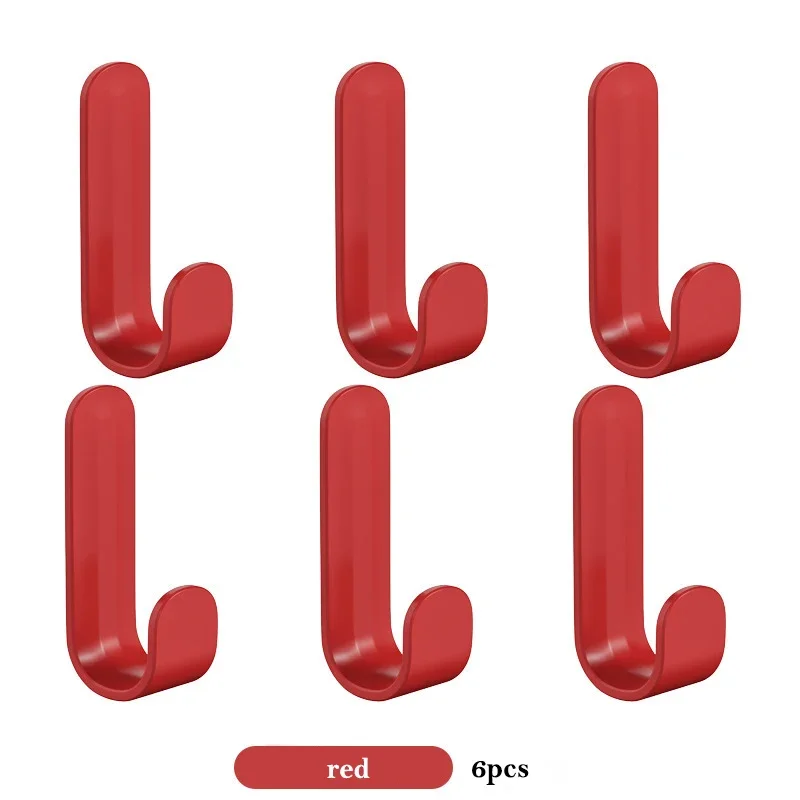 6 stuks zelfklevende enkele badjashaak muurhaken handdoekhaak deurhanger sleuteltas kapstok houder keuken badkamer accessoires: Dark Gray