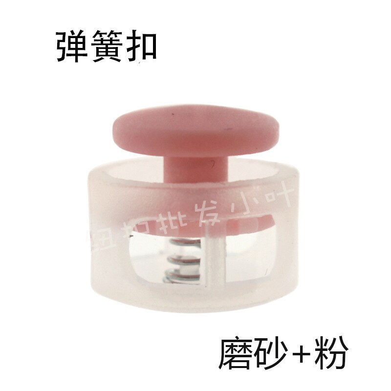 10 sztuk 1.7x1.7cm przeźroczyste tworzywo sztuczne wiosna klamra kieszeń sznurkiem klamra klamra regulacyjna: różowy