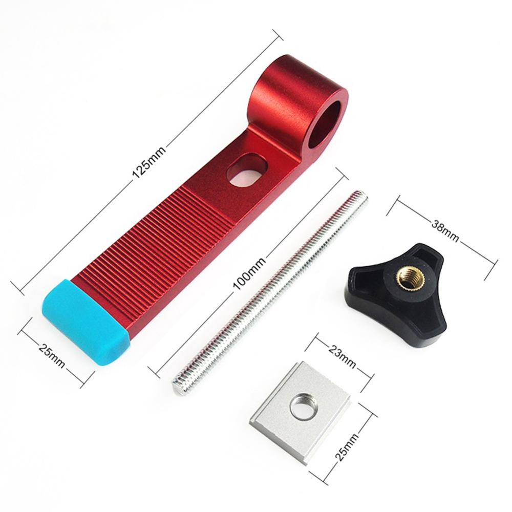 T Track Aluminum Alloy Wood Clamp Rail Slide Slot Stopper M8 Screw Positioning Limiter Miter Clip Fixed Clamp Woodworking Tools