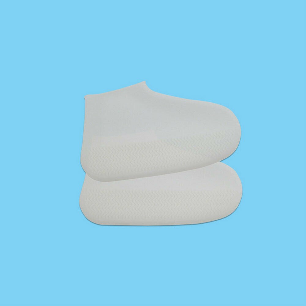 Step in Sock Reusable Shoe Cover One Step Hand Free Waterproof non-slip silicone shoe Cover Durable Portable Shoe Covers: White / L 41 to 45 yards