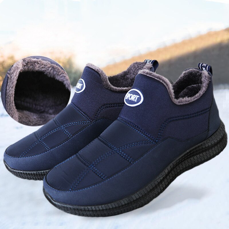 Cresfimix Mannen Casual Korte Winter Warme Schoenen Mannelijke Mode Marineblauw Comfort Zomer Bont Schoenen Botas Hombre C6387