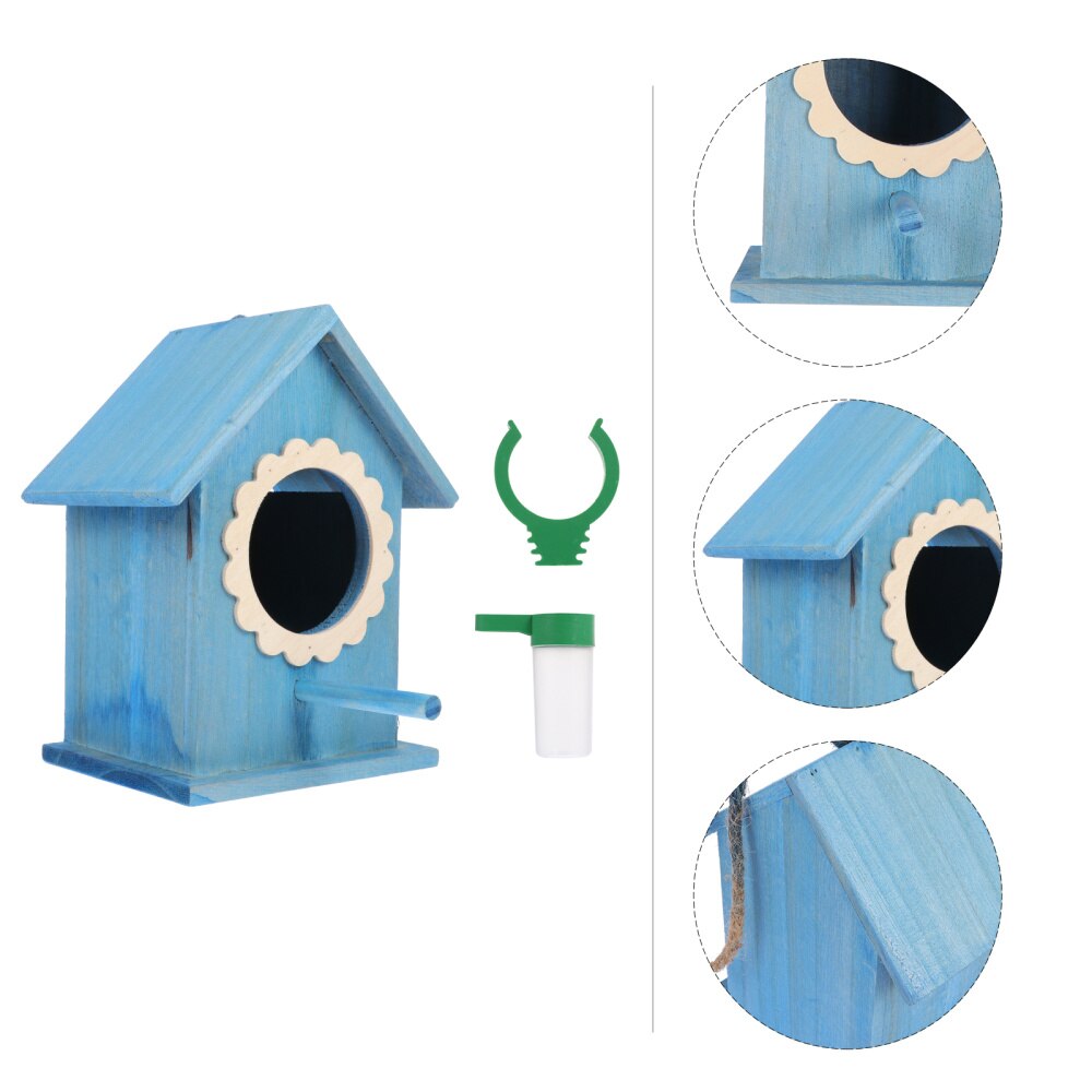 Decoratieve Vogel Huis Houten Opknoping Vogelnest Vogel Feeder Creatieve Birdhouse