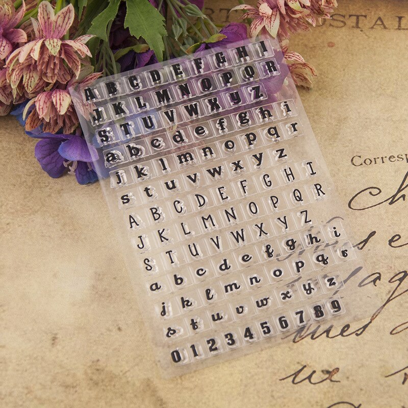 Mini tampons alphabet en Silicone transparent, pour Scrapbooking, Album, bricolage, artisanat, décoration de fond, tampon en caoutchouc