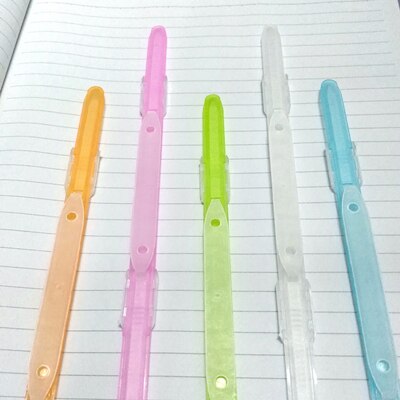 5Pcs/Lot 2 Holes Document Paper Fasteners Plastic Binding Binder Rings Two-Piece Paper Fastener Office Equipment Accessories: Default Title