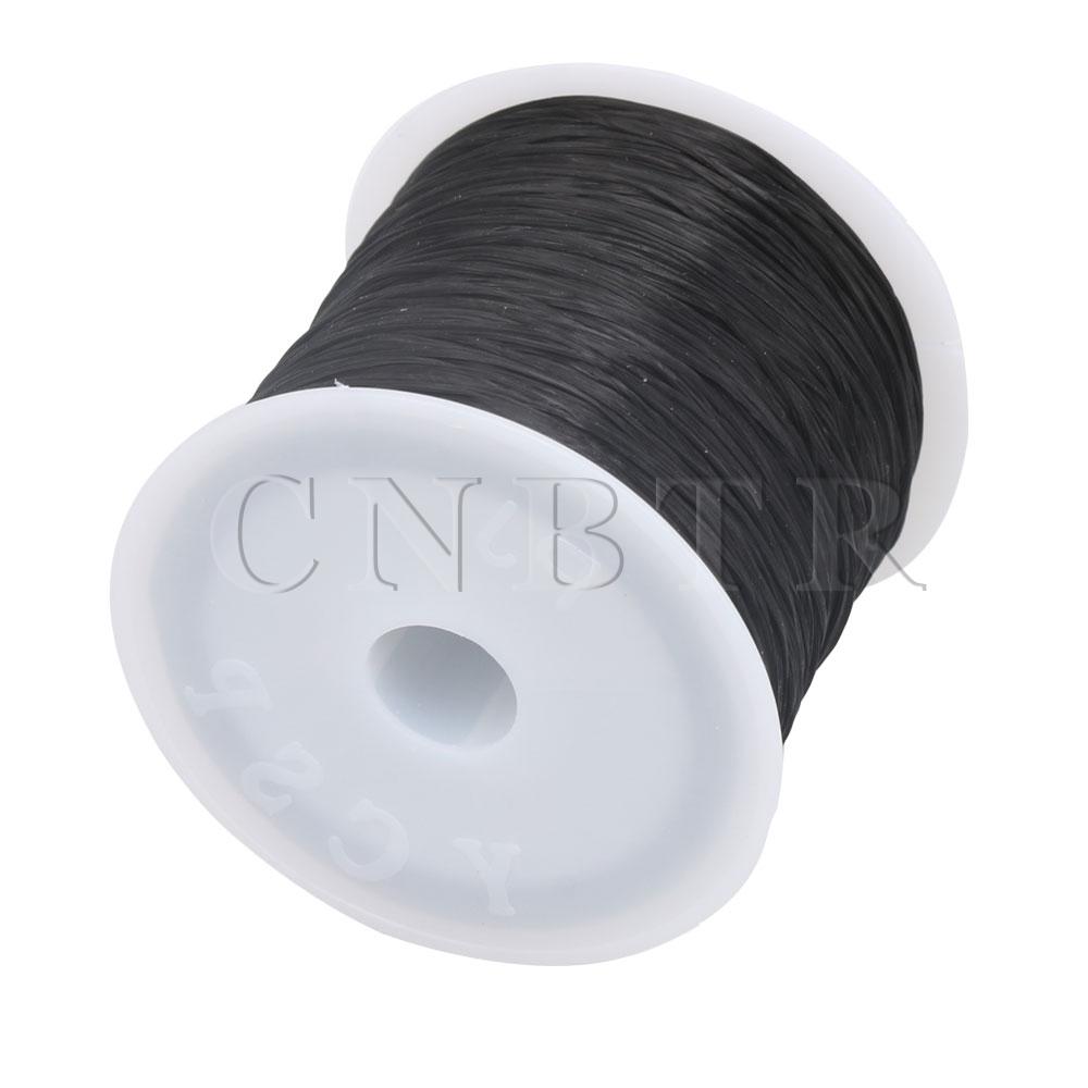 Cnbtr 0.5mm musta rullan helmi 60m veneen valmistus joustava lanka kide johto