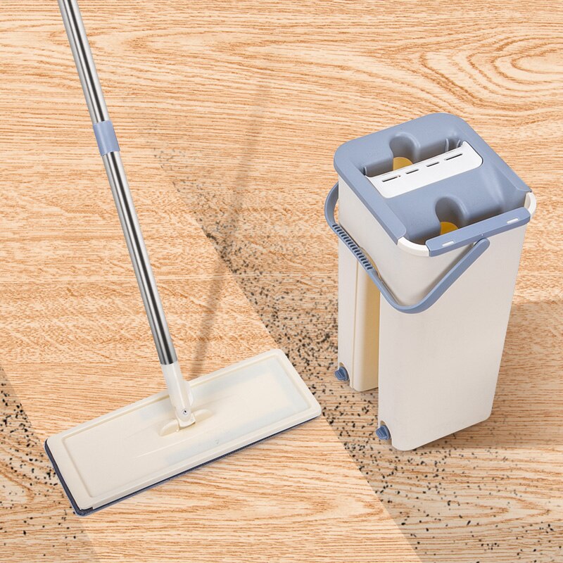 Nettoyage de sol vadrouille main libre essoreuse vadrouille auto-humide et système de nettoyage nettoyage à sec microfibre vadrouille pour plancher de lavage