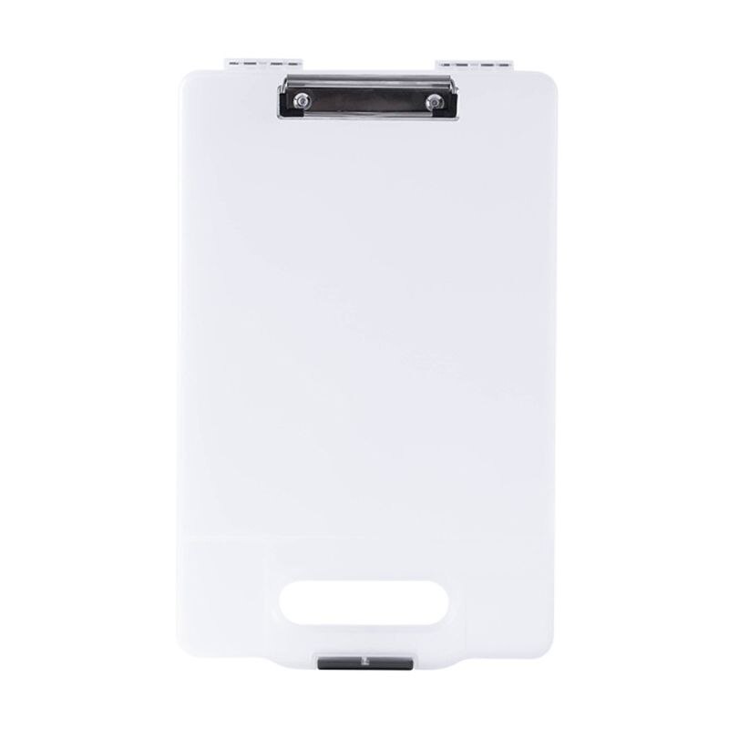 Multifunctional File Organizer Compartment Clipboard Box Folder Holder w/ Handle