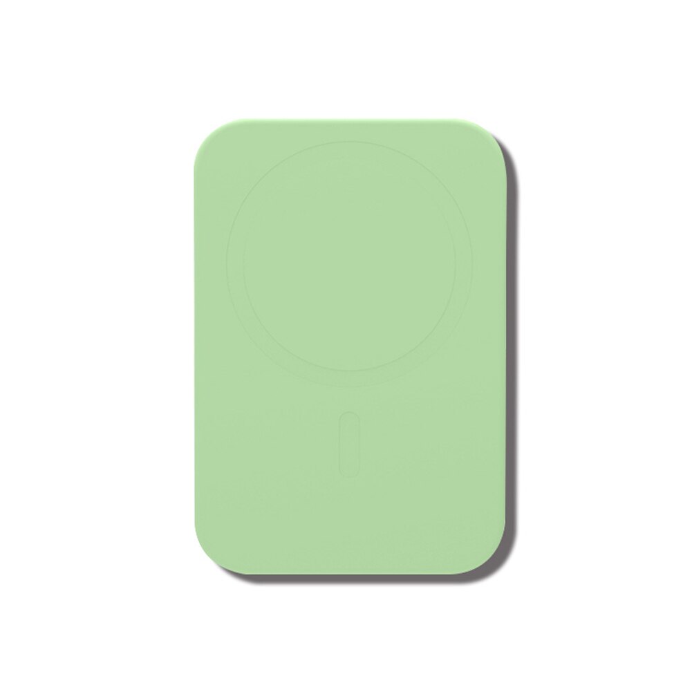 Shockproof Battery Case Silicone Power Bank Protective Case for Apple External Battery Protective Case: Matcha Green