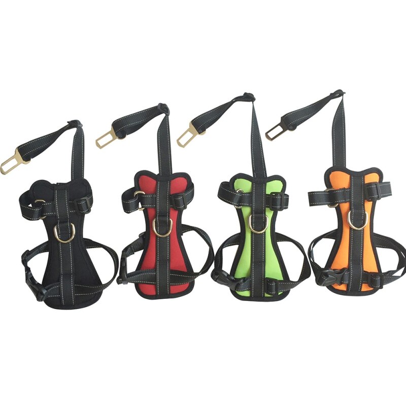Verstelbare Pet Dog Puppy Harnassen Seat Belt Pet Autogordel Hondenriem Lead Verstelbare Voertuig Harnas Voor Medium Grote honden