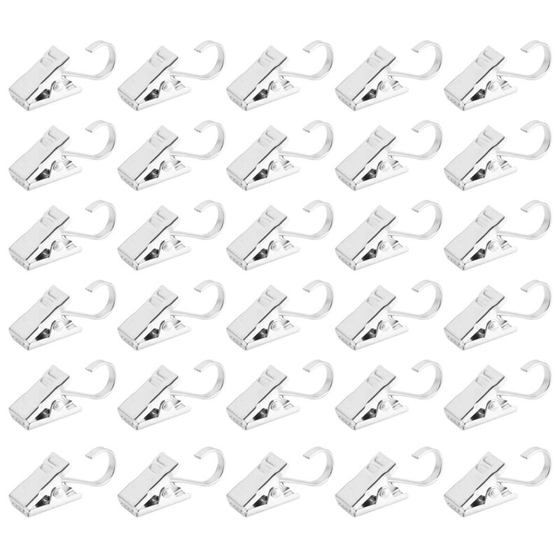 50PCS Stainless Steel Clips Hooks Clip Rings Metal Curtain Clips for Photos, DIY Crafts: Default Title