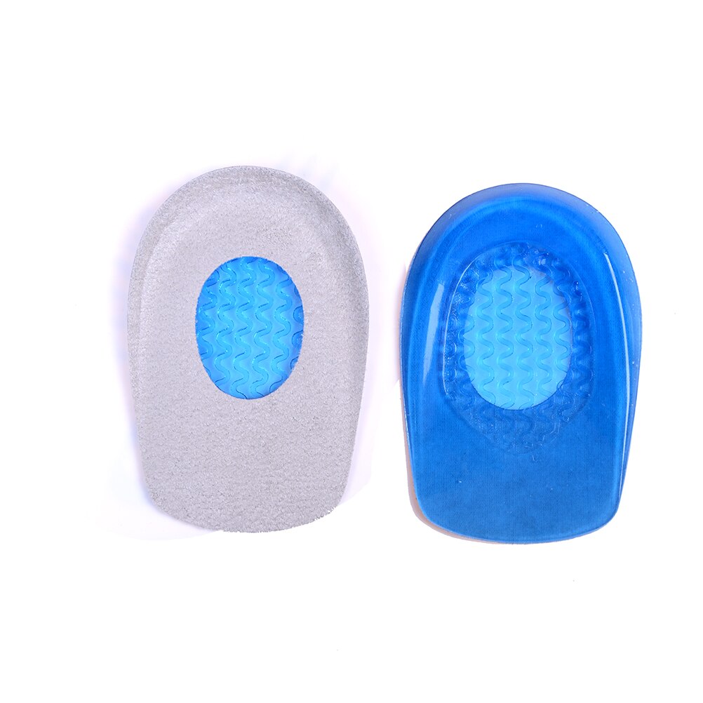 1 Paar Man En Vrouwen Silicon Gel Hiel Kussen Inlegzolen Zolen Verlichten Voet Pijn Protectors Spur Ondersteuning Schoen Pad Voeten zorg Inserts: 10.7x5.8 x1.2cm