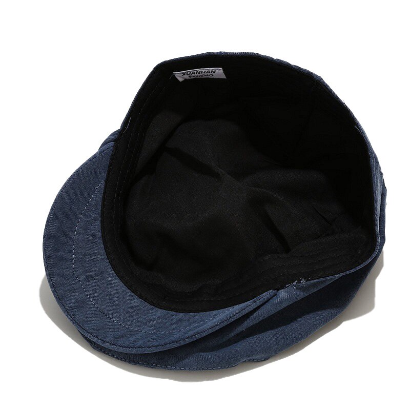 Béret inversé brodé avec lettres et lune, casquette de journal unisexes Vintage, nouvelle tendance, Style décontracté polyvalent, vêtements de rue