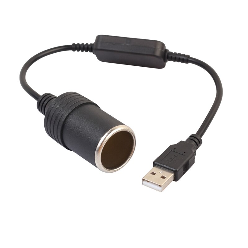 Usb 5V Naar 12V Sigarettenaansteker Power Vrouwelijke Converter Adapter Kabel