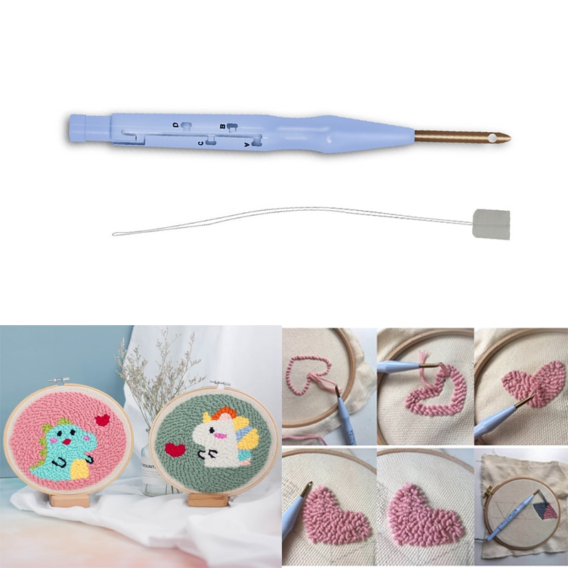 Adjustable Punch Needle Threaders Craft Tool DIY Embroidery Punch Stitching Punch Needle Craft Tool Hand Sewing Tool