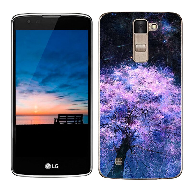 Luxury Case For LG K8 Lte K350 K350E K350N Covers Scape Painted Silicon TPU Soft Cover For LG K8 Phone Cases 5.0 Capa
