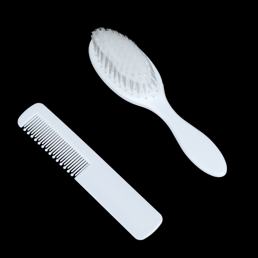 2 unids/set Blanco de seguridad suave bebé juego de brochas para el pelo peine infantil cuidado de la ducha paquete Kit peines infantiles