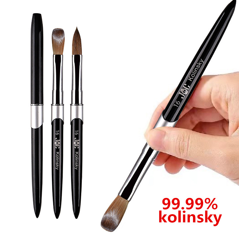 1PC Pędzel do paznokci akrylowych Kolinsky Sable Pędzel do akrylu UV Gel Carving Pen Brush Liquid Powder DIY Nail Drawing