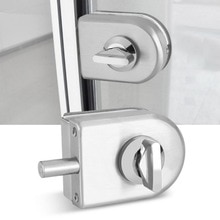 Edelstahl Glas Türschloss Mit Aluminium Legierung Inneren Kern Für 10 ~ 12mm Dicke Rahmenlose Gehärtetem glas Tür