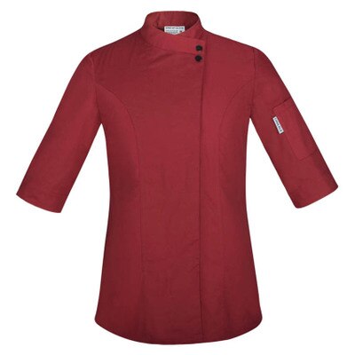 food chef kitchen jacket white Hotel Uniform summer restaurant Waiter Workwear Clothing women's kitchen jacket: Red / XXL
