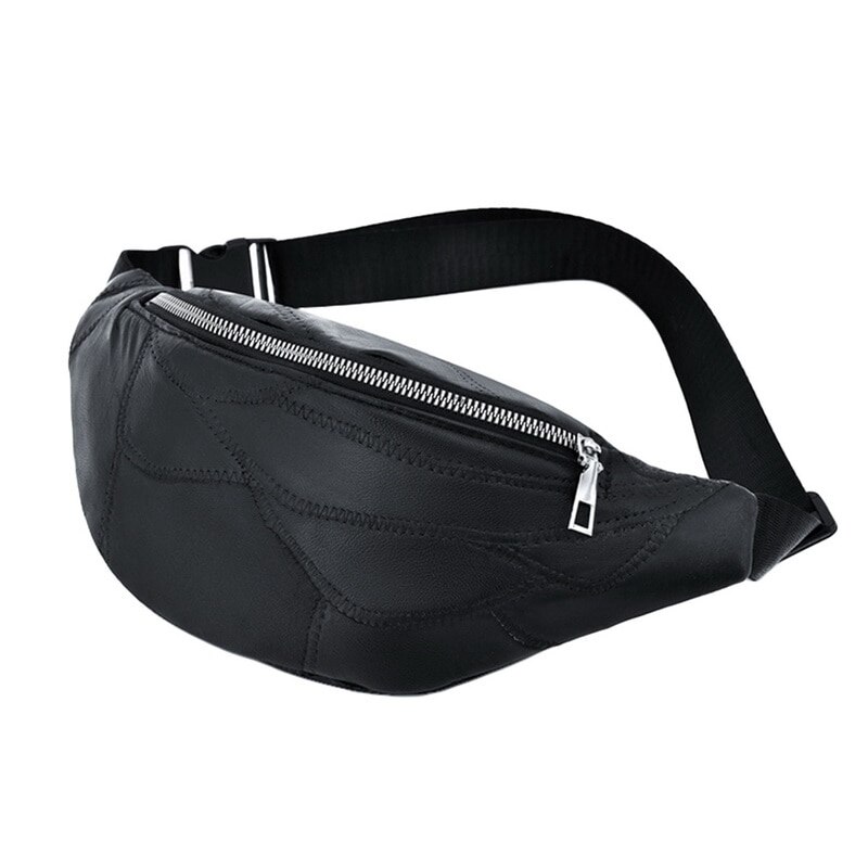 Populær dametaske fanny pack pu taske bæltepung lille pung telefonnøgletaske hvid sort taljepakker