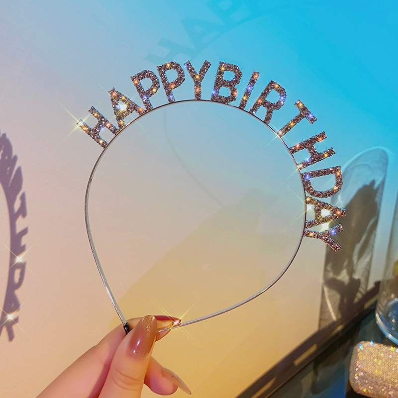 Happy Birthday European And American Birthday Party Headgear Headband Female Letters Happy Birthday Headband Women