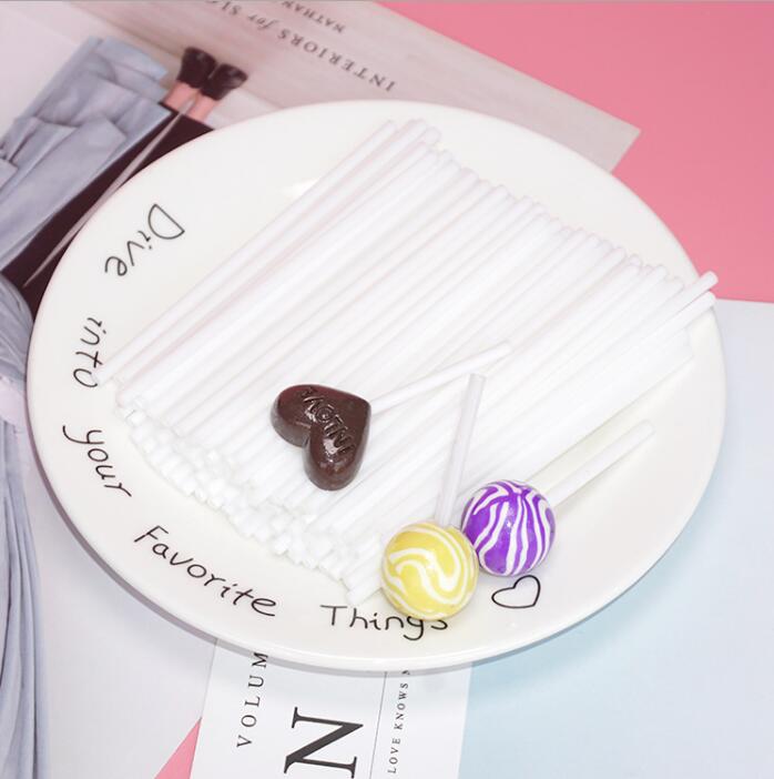 100pcs PP lollipop plastic tube food grade PP material lollipop plastic rod environmental protection lollipop stick 10CM