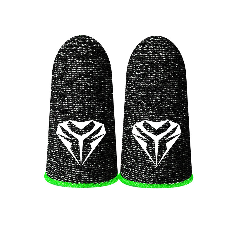 1 Paar Gaming Finger Ärmel Ersatz für Pubg Daumen Handschuhe atmungsaktive Finger betten für Handys piel: green