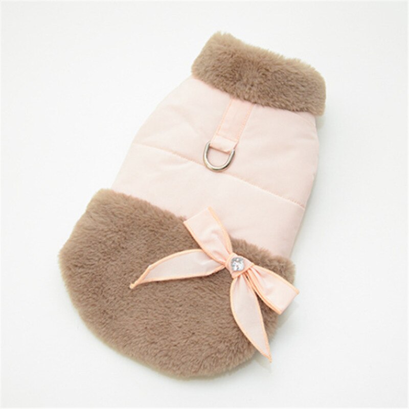 Hondentuig vest jas winter hondenkleding yorkie chihuahua maltezer poedel bichon keeshond schnauzer puppy kostuum outfit: Roze / Xl