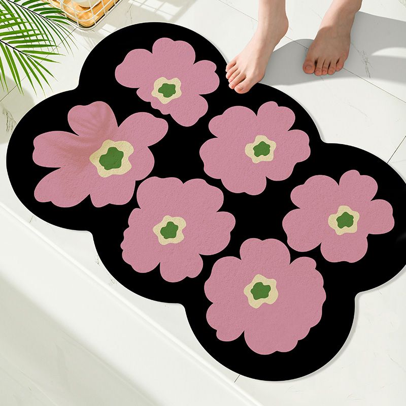 Bathroom Diatom Mud Floor Mat Toilet Carpet Entry Door Mat Toilet Toilet Door Absorbent Non-slip Foot Mat: 90cmx60cm / WHITE