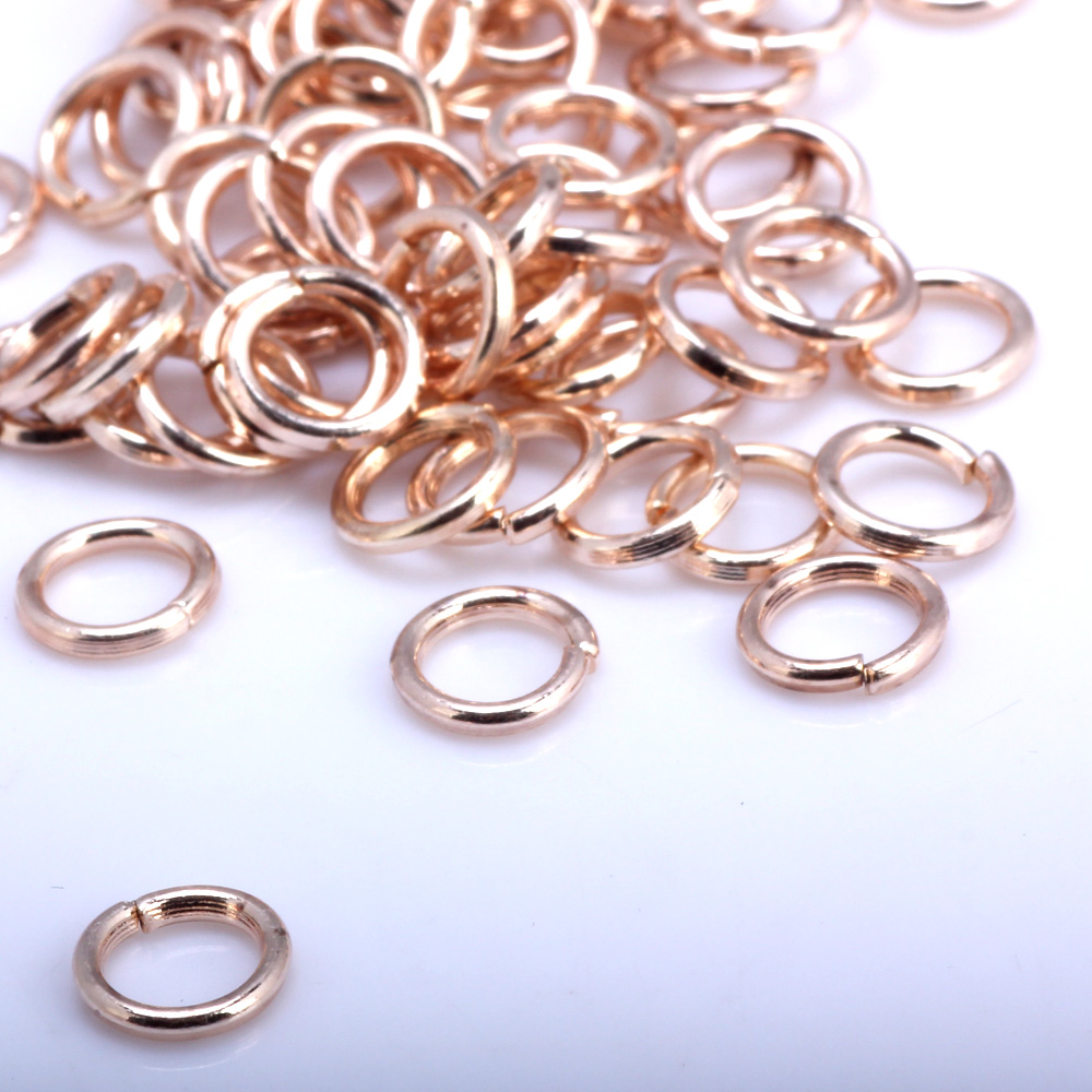 OlingArt Open Jump Ring 5mm/6mm/7mm/8mm/10mm Link Loop Rose Gold DIY Jewelry Making Connector