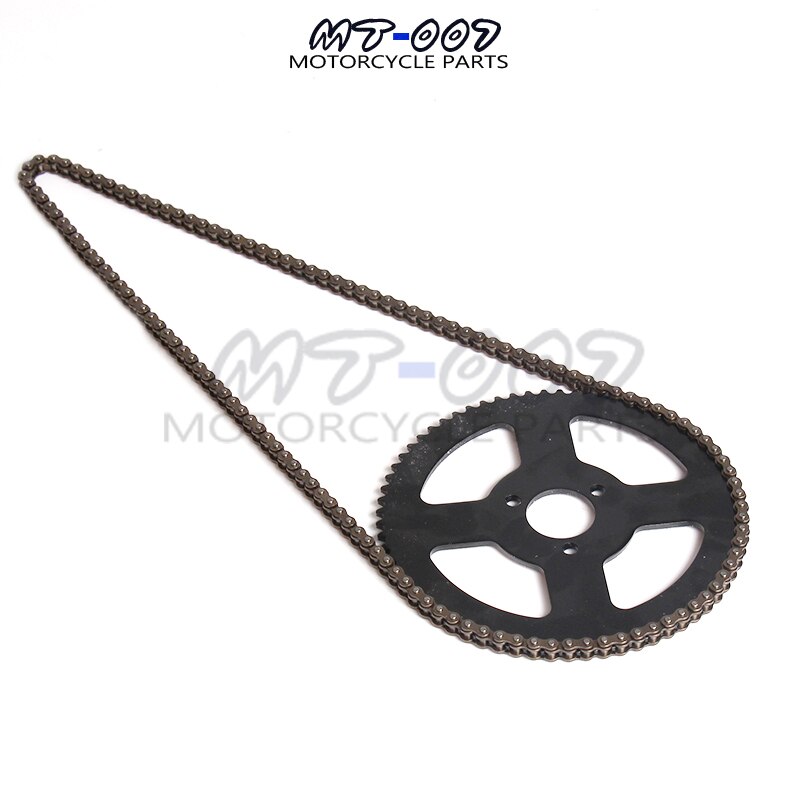 47cc 49cc pocket bike chain 25H 112L or 136L loops +rear chain sprocket mini moto atv quad 2 stroke engine parts accessories